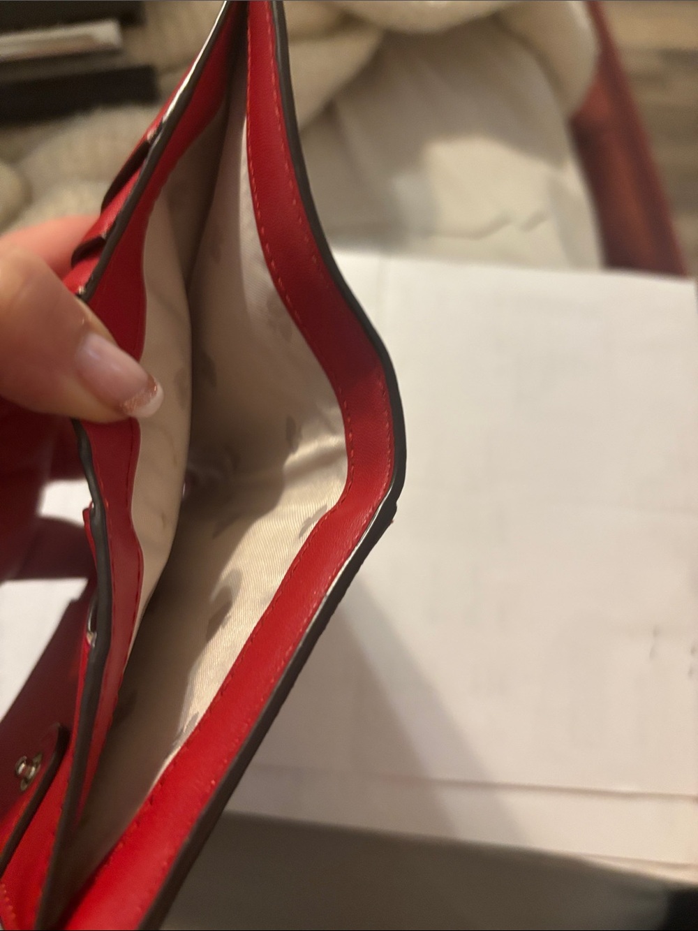 kate spade Red Saffiano Zip Around Wallet - Picture 3 of 4